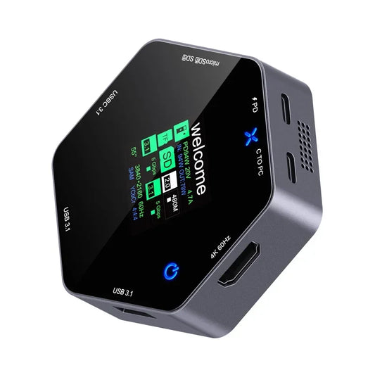 USB HUB Docking Station Type-C Smart Display 4K 60 hdtv 8 in 1 Multi Port Hub Splitter PD Charging USB Extender